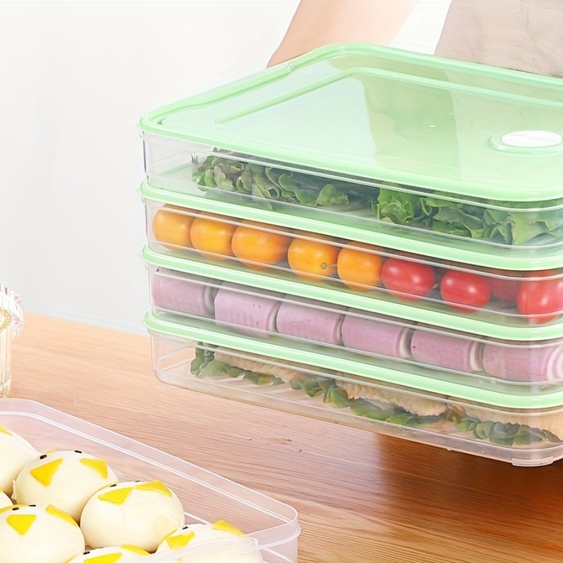 Large Capacity Dumpling Box, Household Refrigerator Freezer Special Sealed  Fresh-keeping Multi-layer Quick-freezing Food Ravioli Storage Box, Home  Kitchen Supplies - Temu