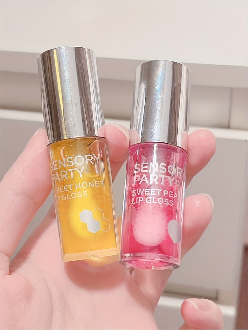 Crystal Clear Jelly Lip Oil Lip Gloss Strawberry Flavored Temu
