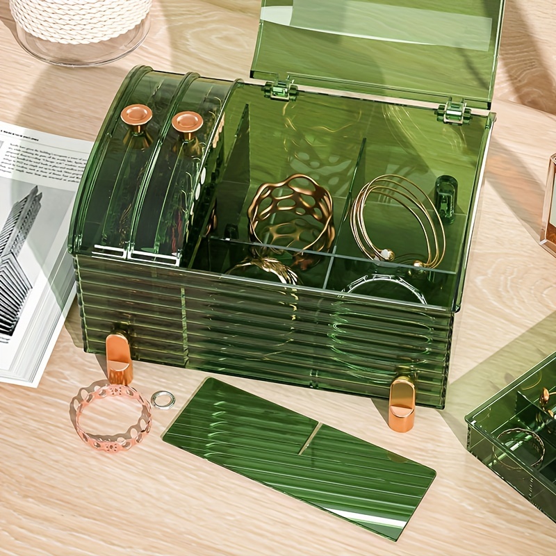 Rectangle Plastic Earring Holder Jewelry Storage Box
