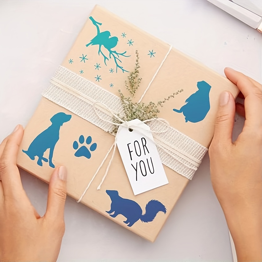 Forest Wildlife Animal Stencils Bear Wolf Deer Pine Tree - Temu