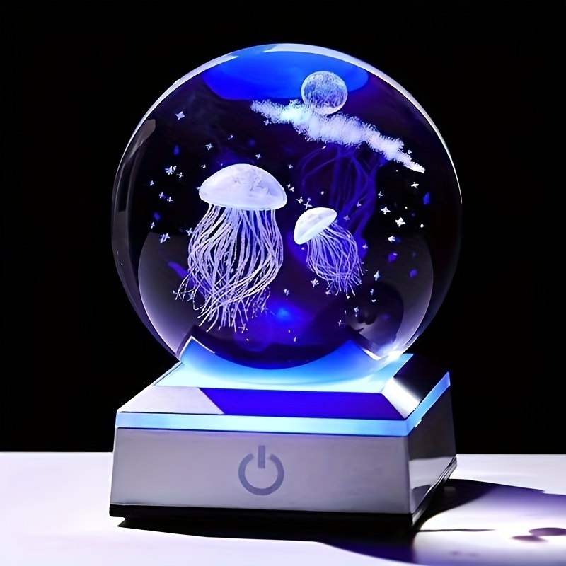 Lampe Méduse LED RGB – Veilleuse Tactile Rechargeable – Ambiance Jellyfish