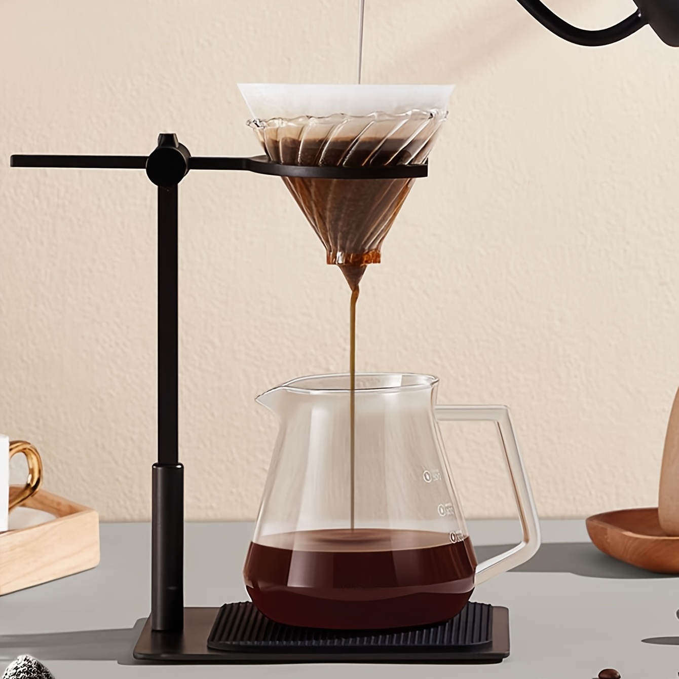 Pour Over Coffee Maker Premium Ceramic Dripper Decanter Home - Temu
