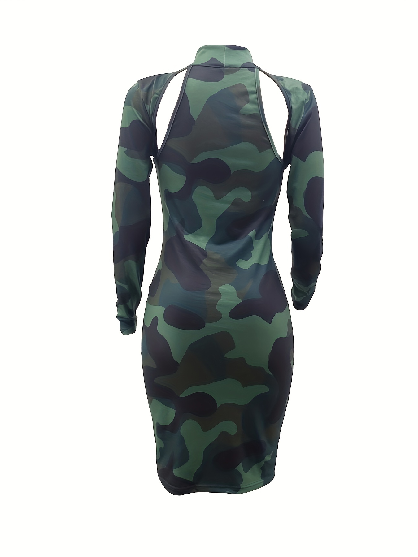 Camo Print Tank Dress Sexy Sleeveless Crew Neck Bodycon - Temu