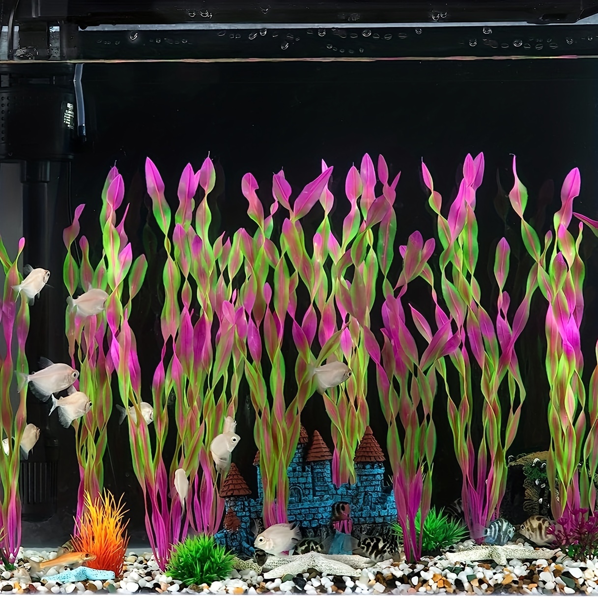 5pcs Artificial Seaweed Water Plants Plastic Aquatic Grass Plants