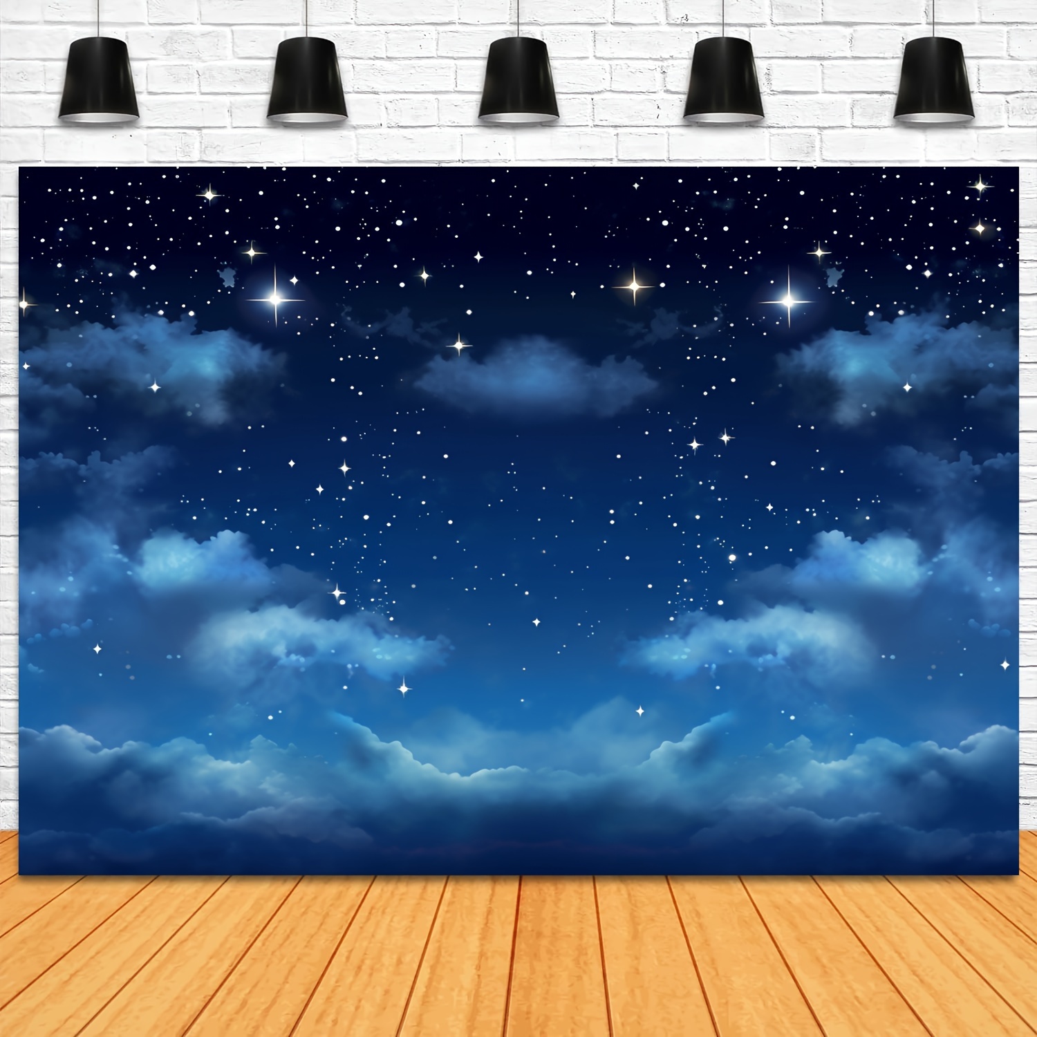 Twinkle Twinkle Little Star Backdrop Blue Starry Sky - Temu