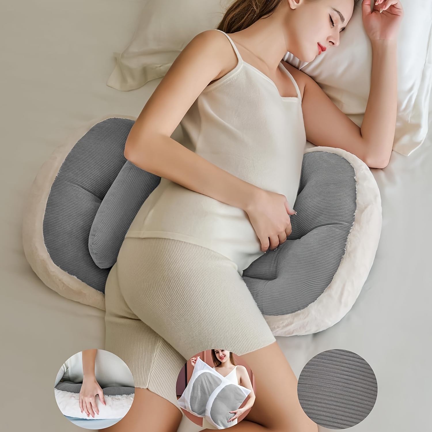 Side Sleeper Pregnancy Pillow,double Wedge For Body,belly,back Support, support Belly For Maternity Women,,pregnancy Pillow Maternity Side Sleeping  Pil