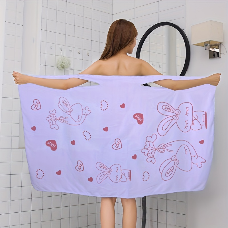 Womens Large Bath Towels Girls Wearable Wrap Towel Dress Microfiber Shower  Skirt