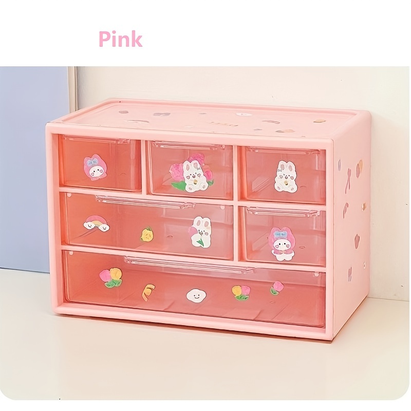 Mini Drawer Organizer Transparent Jewelry Storage Box Holder Beads Organizer  9 Drawers 