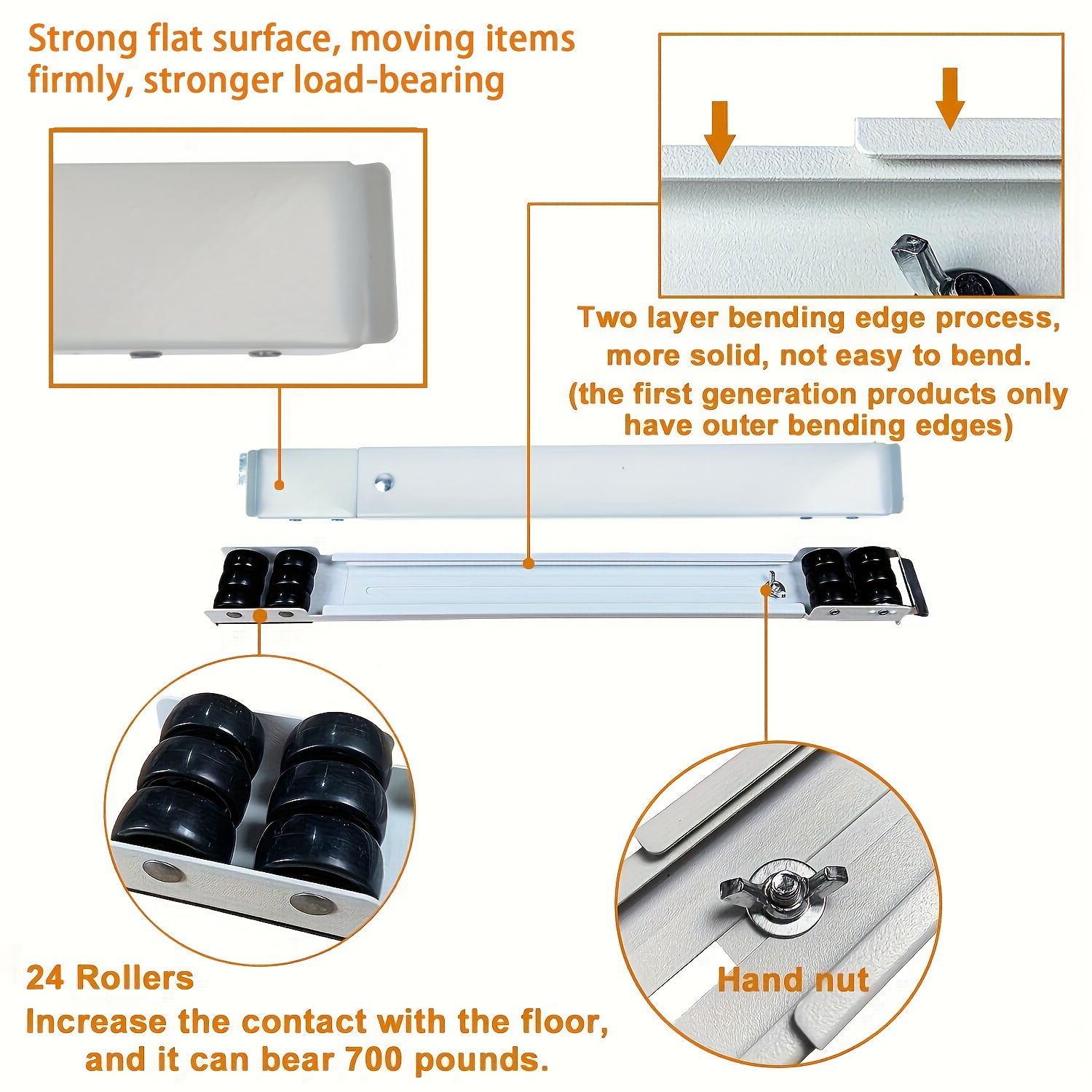 Extensible Appliance Rollers, Adjustable Washing Machine Base