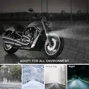 2pcs Motorcycle Spotlight, Universal LED Fog Lights, For Bike ATV UTV,60W LED Light, With 6 Light Beads 3 Modes Switch, Waterproof Headlights details 1