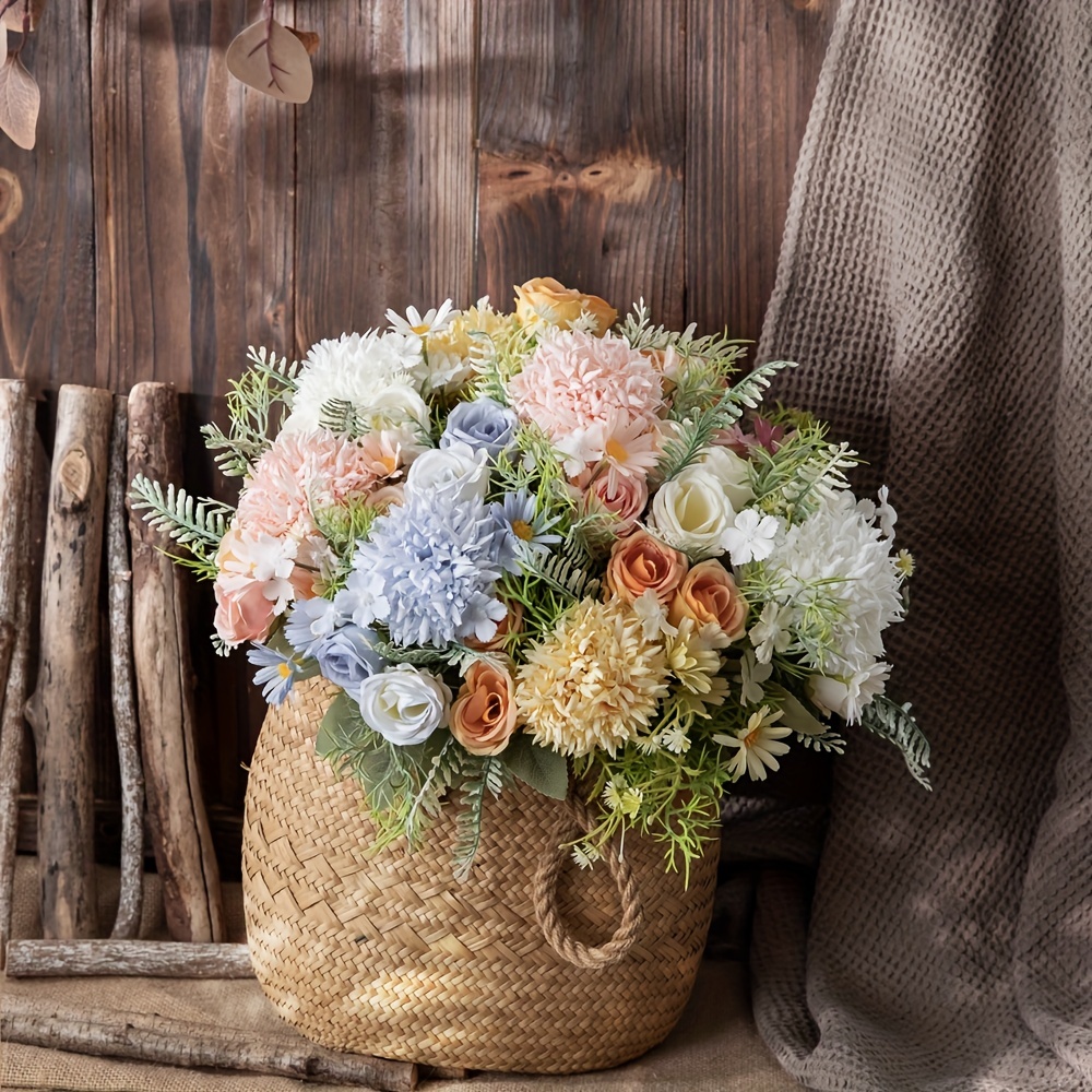 Artificial Fake Rose Bridal Bouquet For Home Room Decor INS Korean