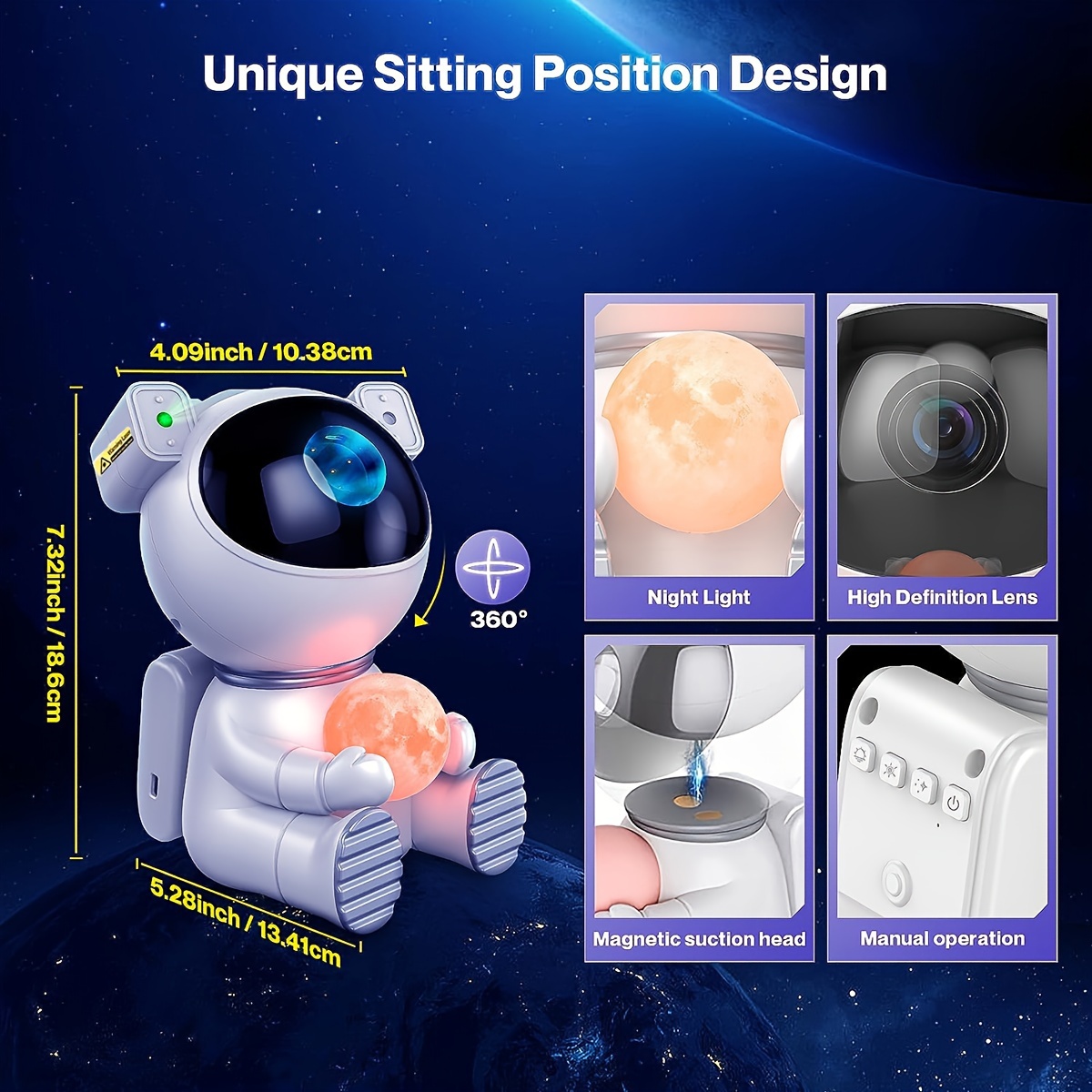 Proyector de Astronauta Nebulosa y Estrellas – Design e-Home