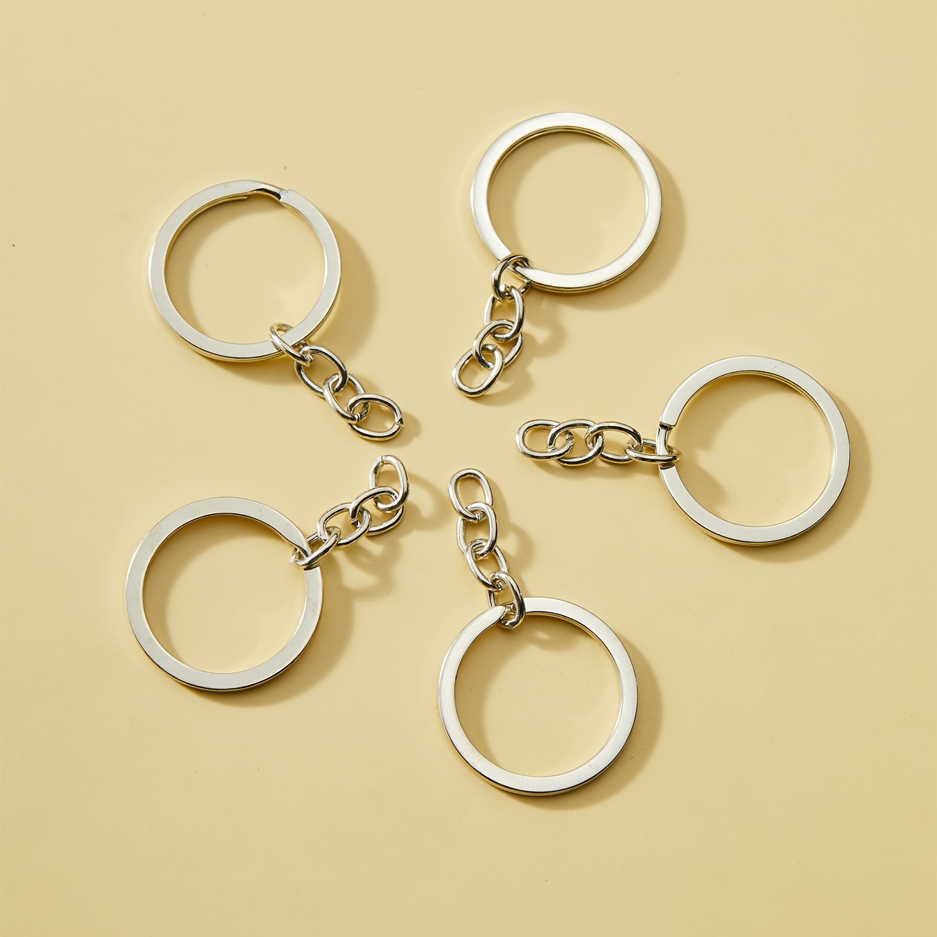 5pcs Key Chains For Crafts Keychain Rings Chain Split Key Ring Suitable For  Keychain, Crafts, Jewelry Making And DIY