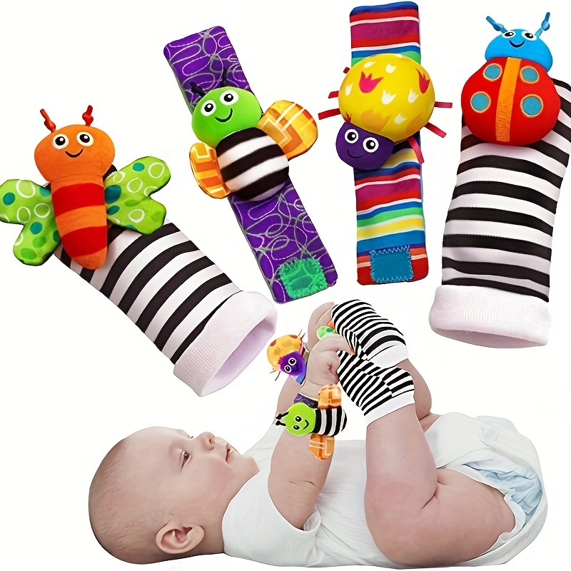 Espejo para bebé Tummy Time, juguetes para recién nacidos, 0 3 meses,  desarrollo cerebral con libro de tela arrugada y mordedor, juguetes para  bebés