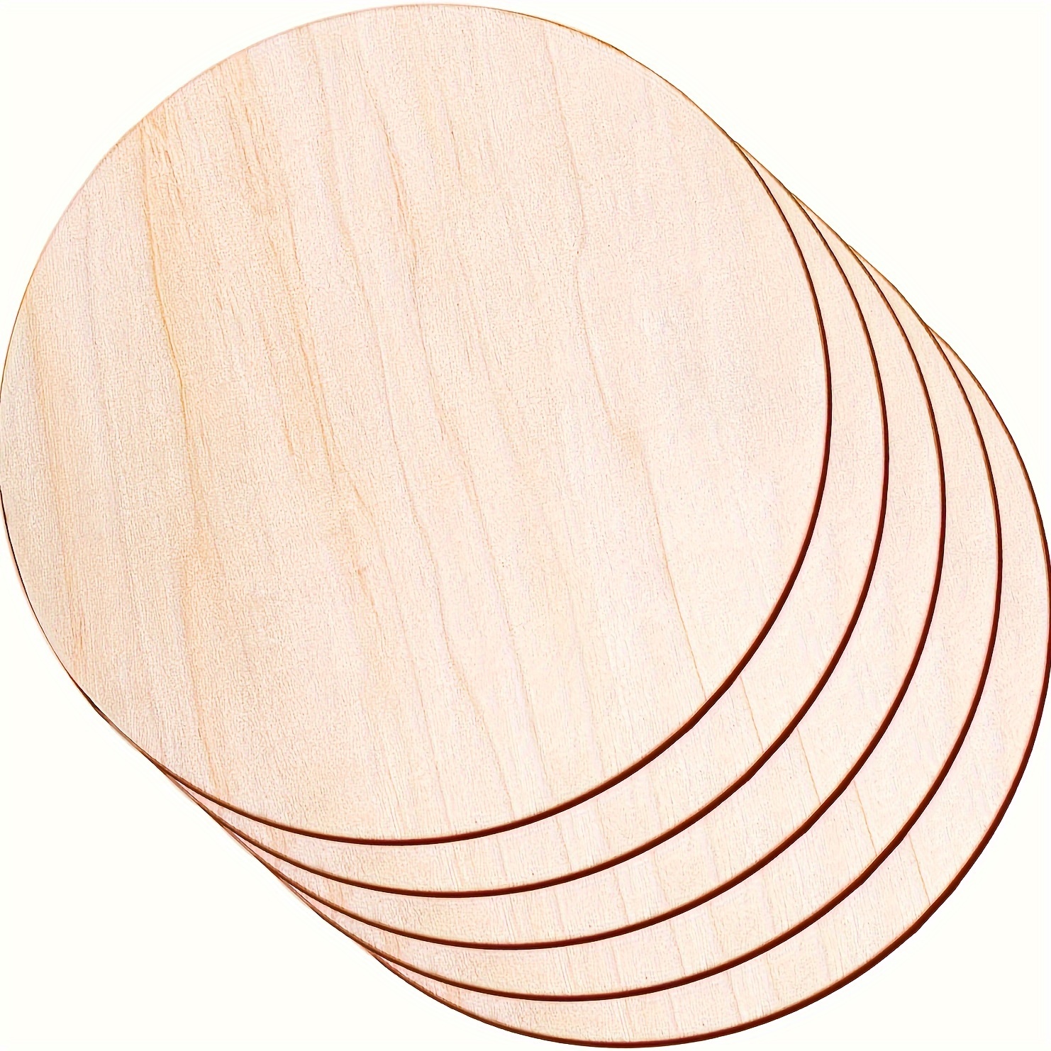 5pcs Wood Rounds For Crafts 10 Inches/25cm, Wood Circles For Crafts, Round  Wooden Discs, Circle Wood Sign Blank