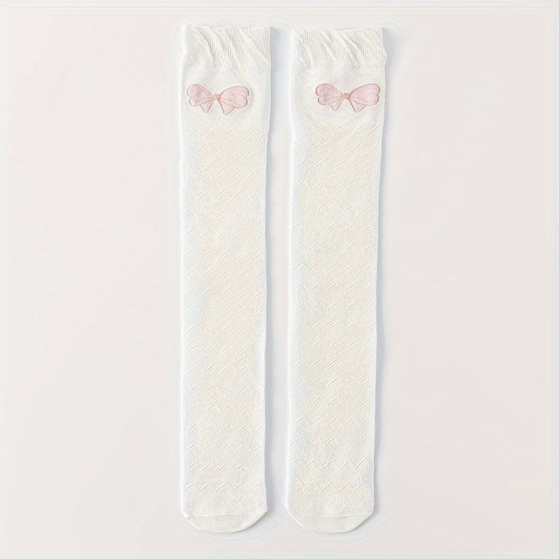 Chaussettes Hautes pour Femmes Chaussettes Blanches à Volants
