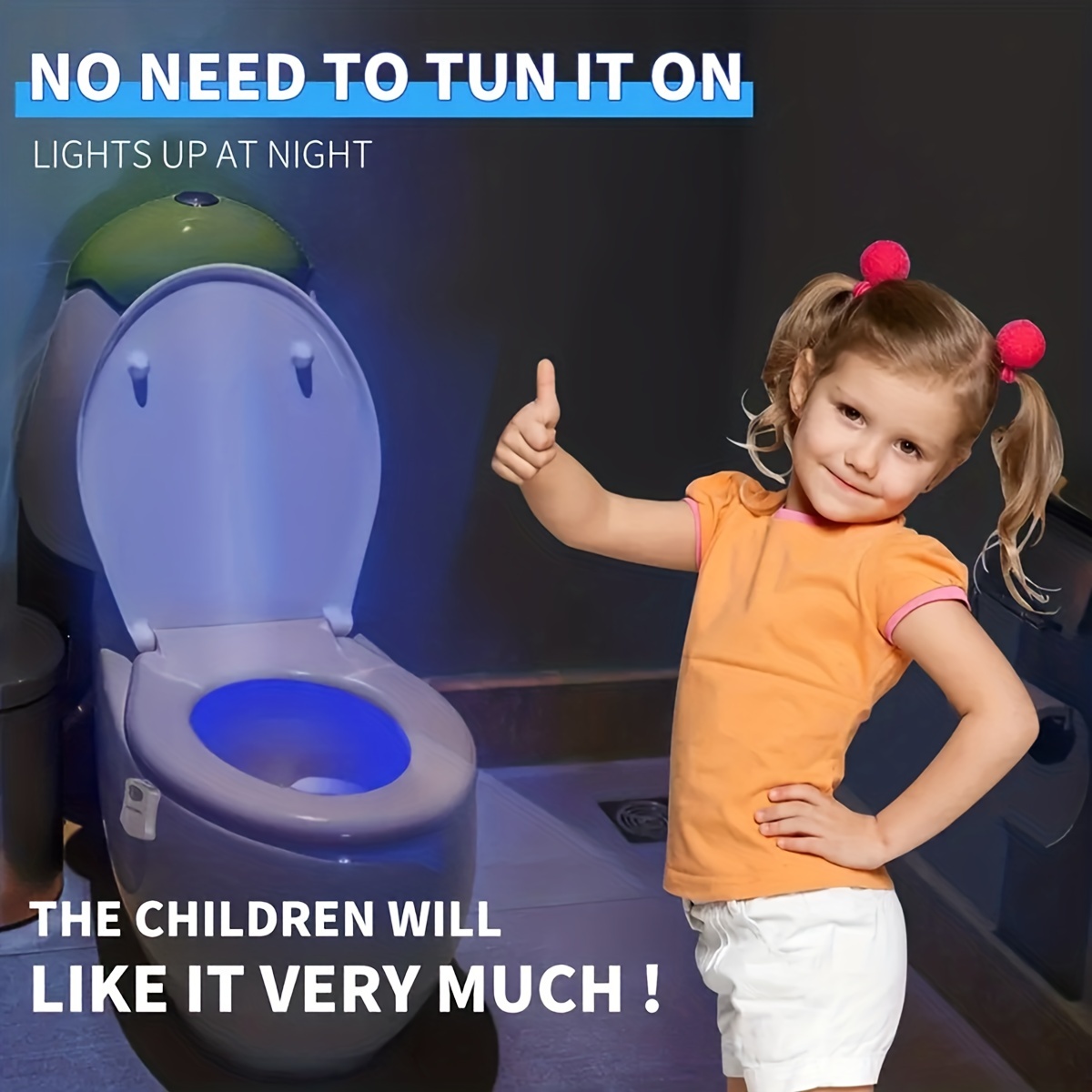 Super Cool LED Night Light for Toilet Seat (8 Different Colours