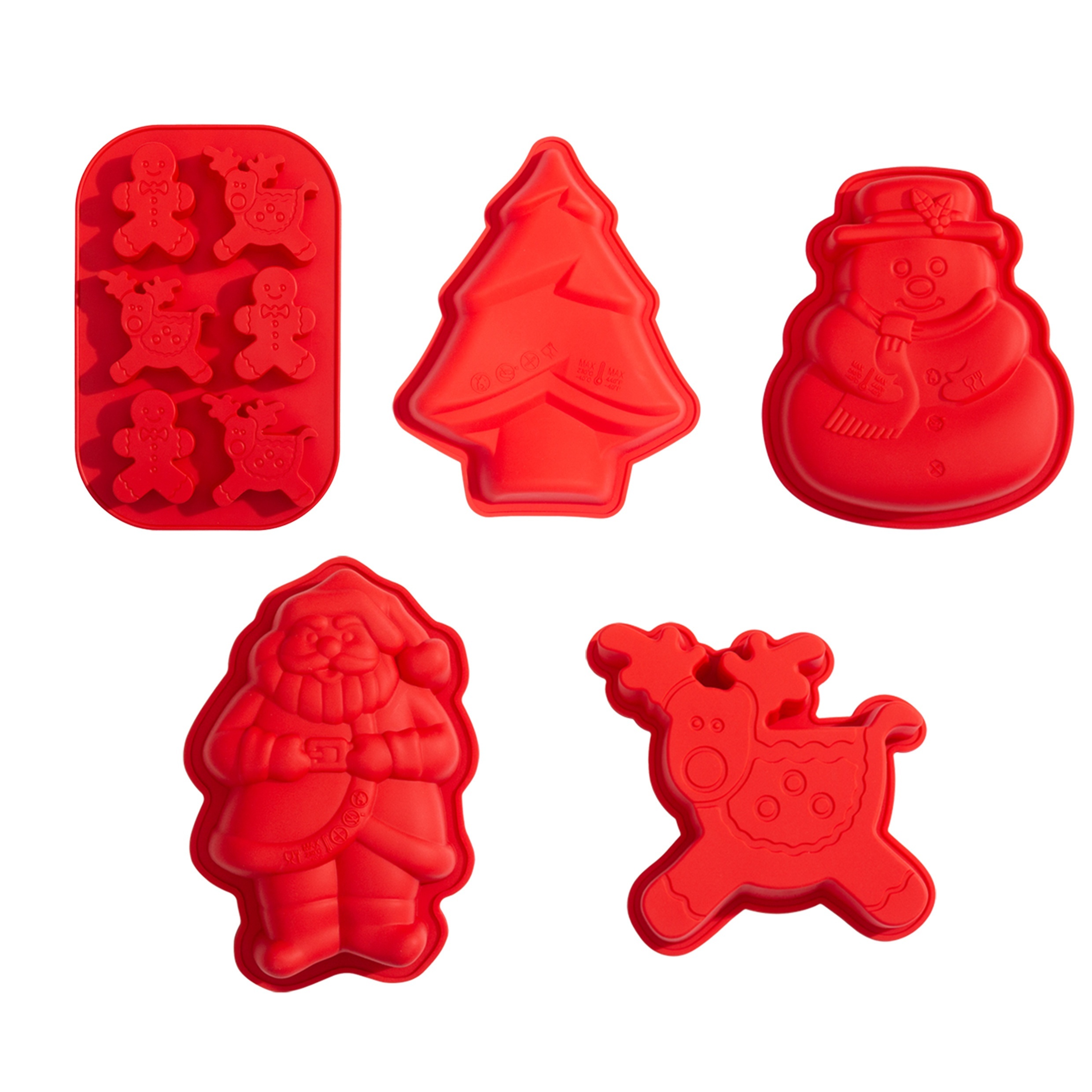 Christmas Silicone Chocolate And Candy Molds, Reusable And Non-stick Small  Candies Baking Molds, Kitchen Baking Tools (xmas Themed Red/green) - Temu