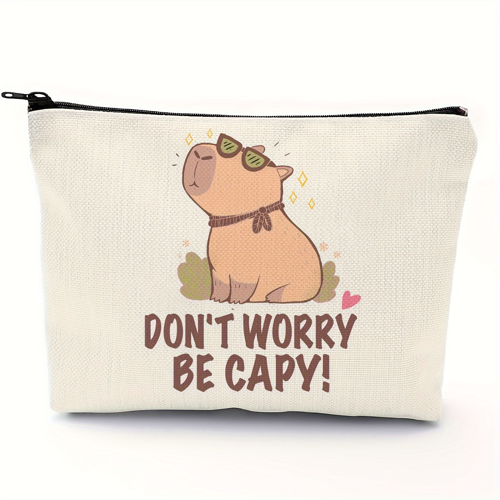 

Capybara Gifts Makeup Bag Capybara Lover Gift Animal Lover Gift For Women Rodent Pet Owner Makeup Stuff For Female - Mother's Day Cosmetic Bag