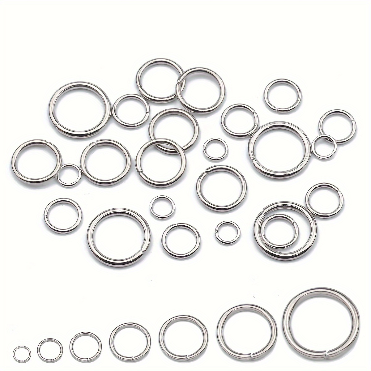 

200pcs Diameter 3-10mm Stainless Steel Closed Rings Can Be Opened Jump Rings Connector Rings For Handmade Diy Bracelets, Necklaces, Earrings, Jewelry Links, And Accessories