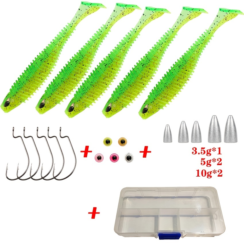 Premium Artificial Soft Lures Jig Box Silicone Bait Wobbler - Temu