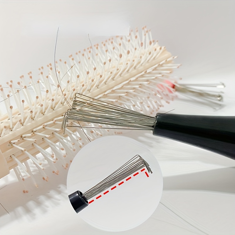 Hairbrush Cleaner Rake Tool Cleaning Brush Comb Embedded Tool for