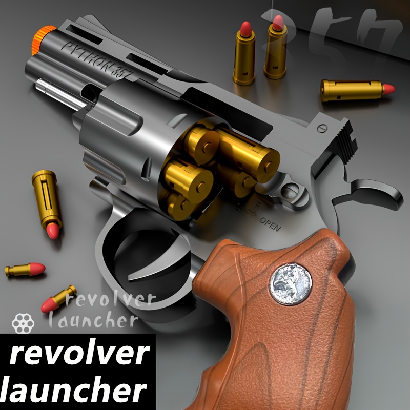  Power Ling CC Pistola de juguete con balas de espuma suave para  entrenamiento o juego de accesorios de disfraz (2 revólveres de juguete) :  Juguetes y Juegos