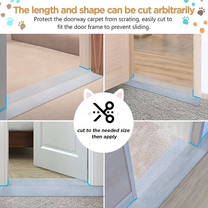 MINAYI Cat Carpet Protector for Doorway Carpet Edge Protector for Pets Carpet Scratch Stopper Under Door Cat Scratch Carpet Protector
