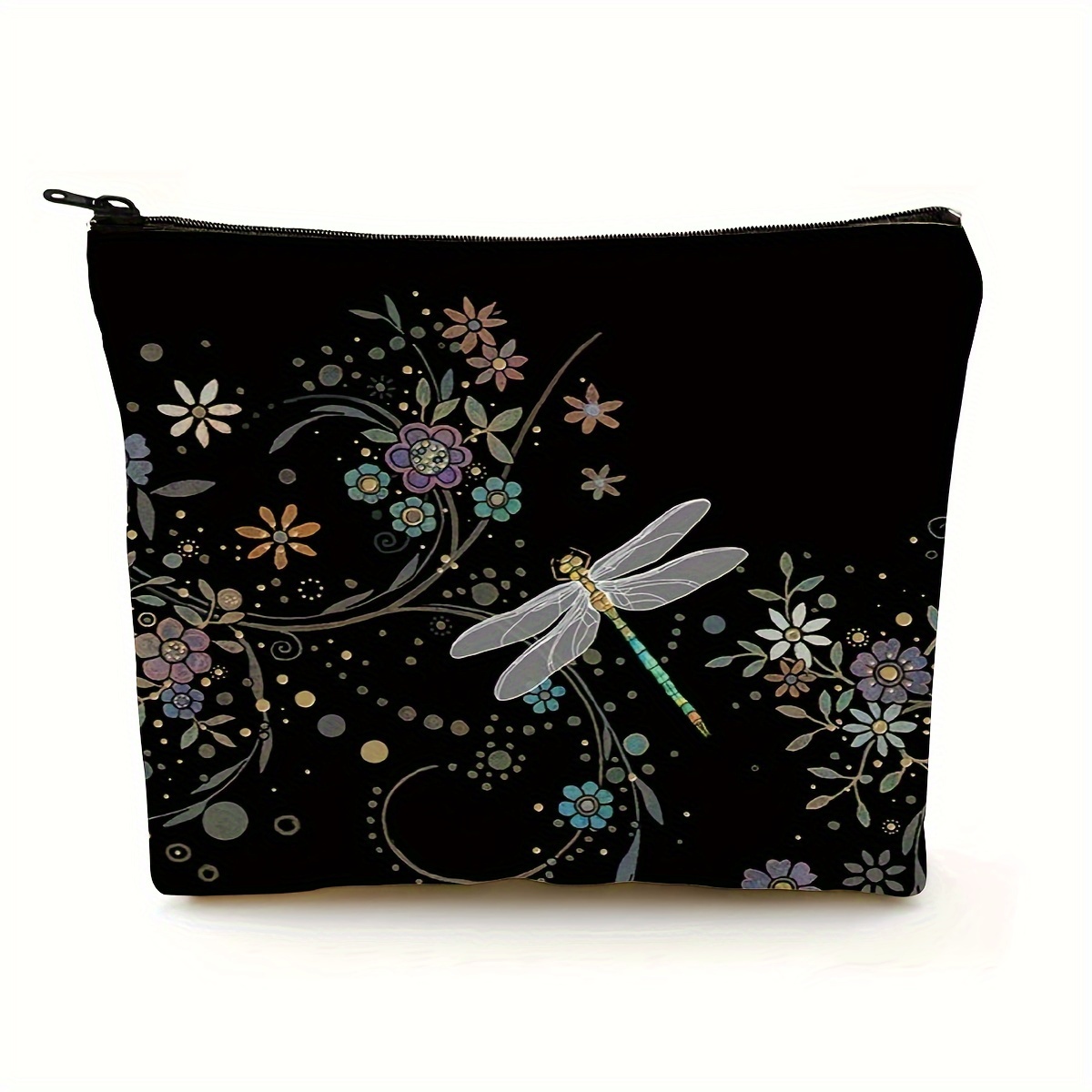 

1pc Dragonfly Printed Cosmetic Bag For Women Makeup Bags Travel Toiletry Kit Case Accessories Organizer Pouch Gifts