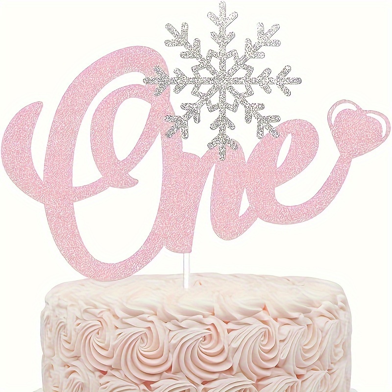 Glitter Snowflake One Cake Topper Winter Onederland Cake - Temu