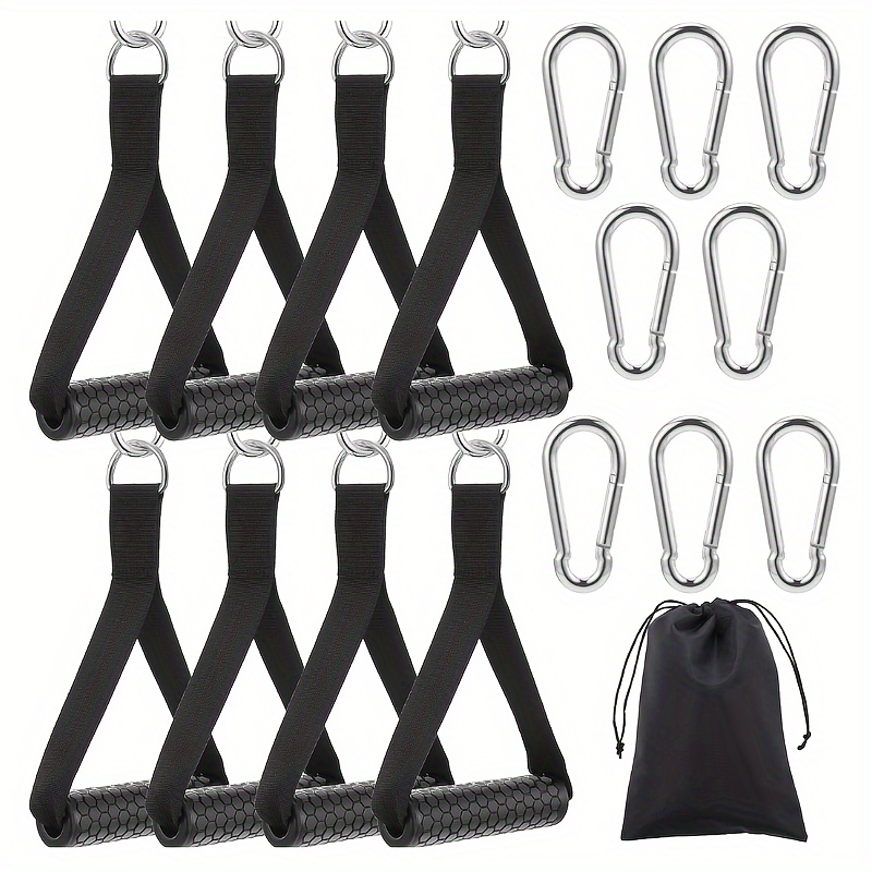 8pcs Cable Machine Handles Resistance Band Handles - Temu