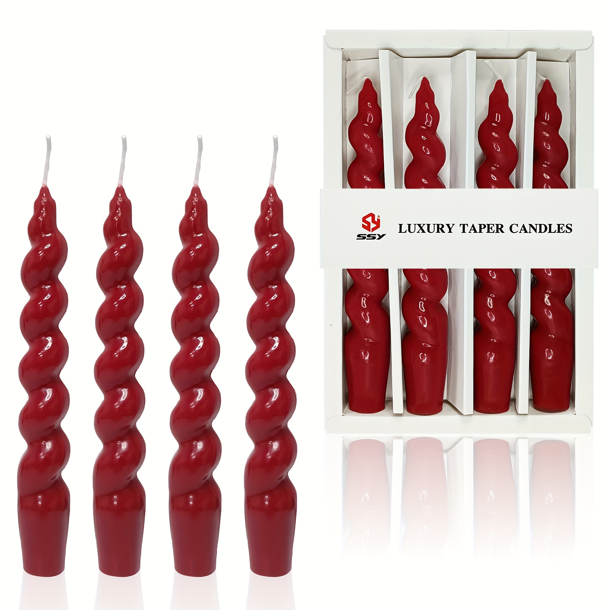 Spiral Taper Candles Christmas Celebration Candles The Best - Temu