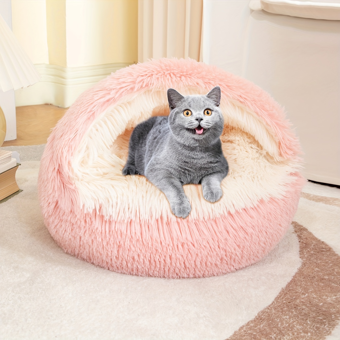 pet bed warm cat sleeping bag comfortable washable cat house Temu