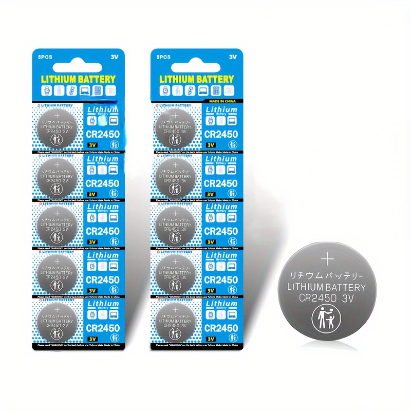 China Pilas de botón de litio CR2450 de 3V para proveedores y