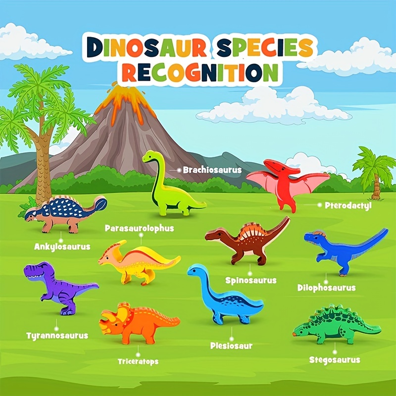 SPANN Jeu d'équilibre des Dinosaures, Jouet empilable en Bois pour  Tout-Petit | Jouets de Dinosaures magnétiques,Jouet d'apprentissage  préscolaire