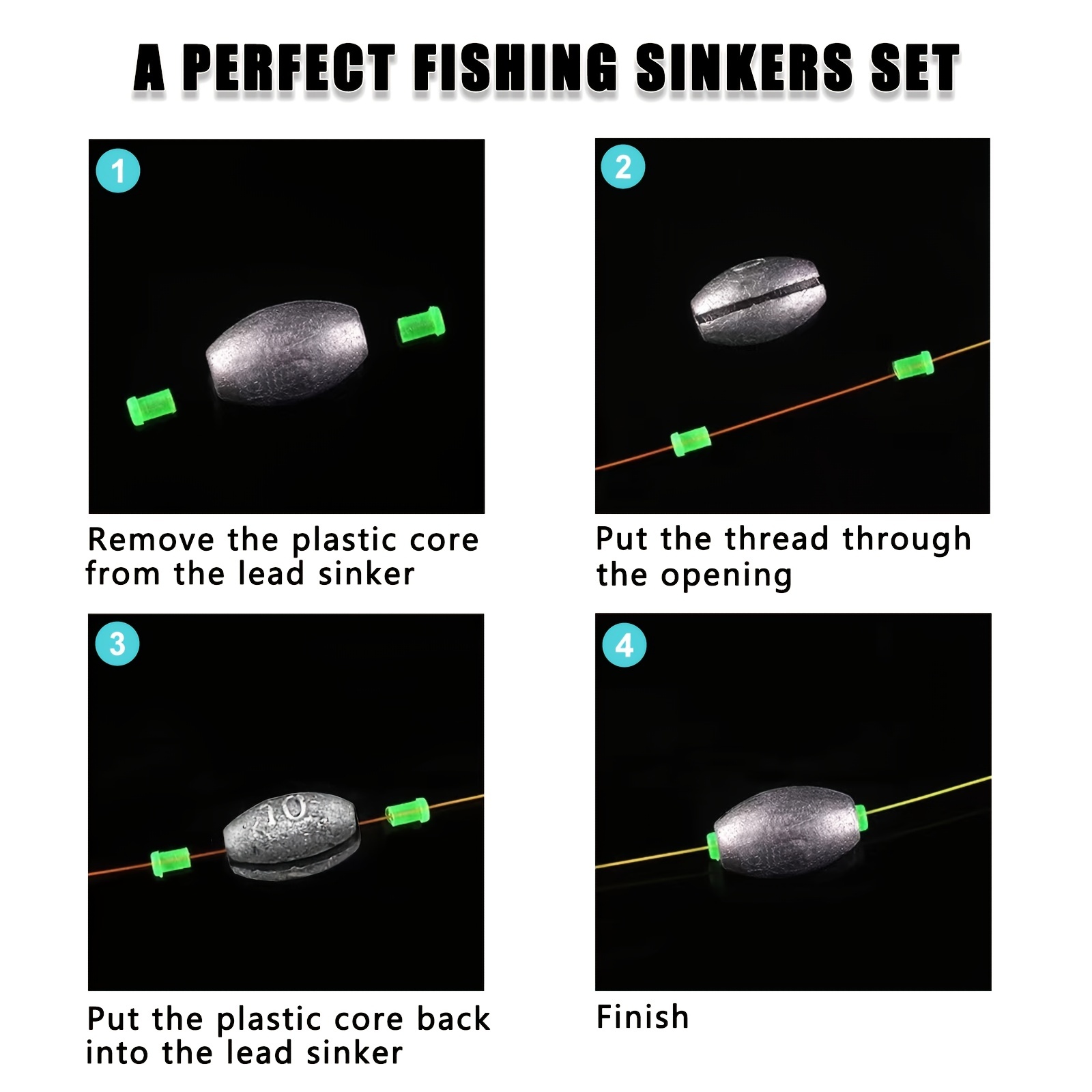 Complete Fishing Kit: Weights Sinkers Lures Beads Perfect - Temu