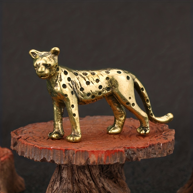 1pc Modern Polyresin Cheetah Figurine, Home Décor, Realistic Antique  Classical Leopard Statues, Living Room Decor Ornament Figures