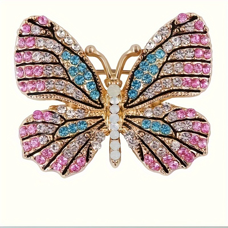1pc Elegant Zircon Butterfly Brooch for Women - Perfect for Banquets and  Anniversaries