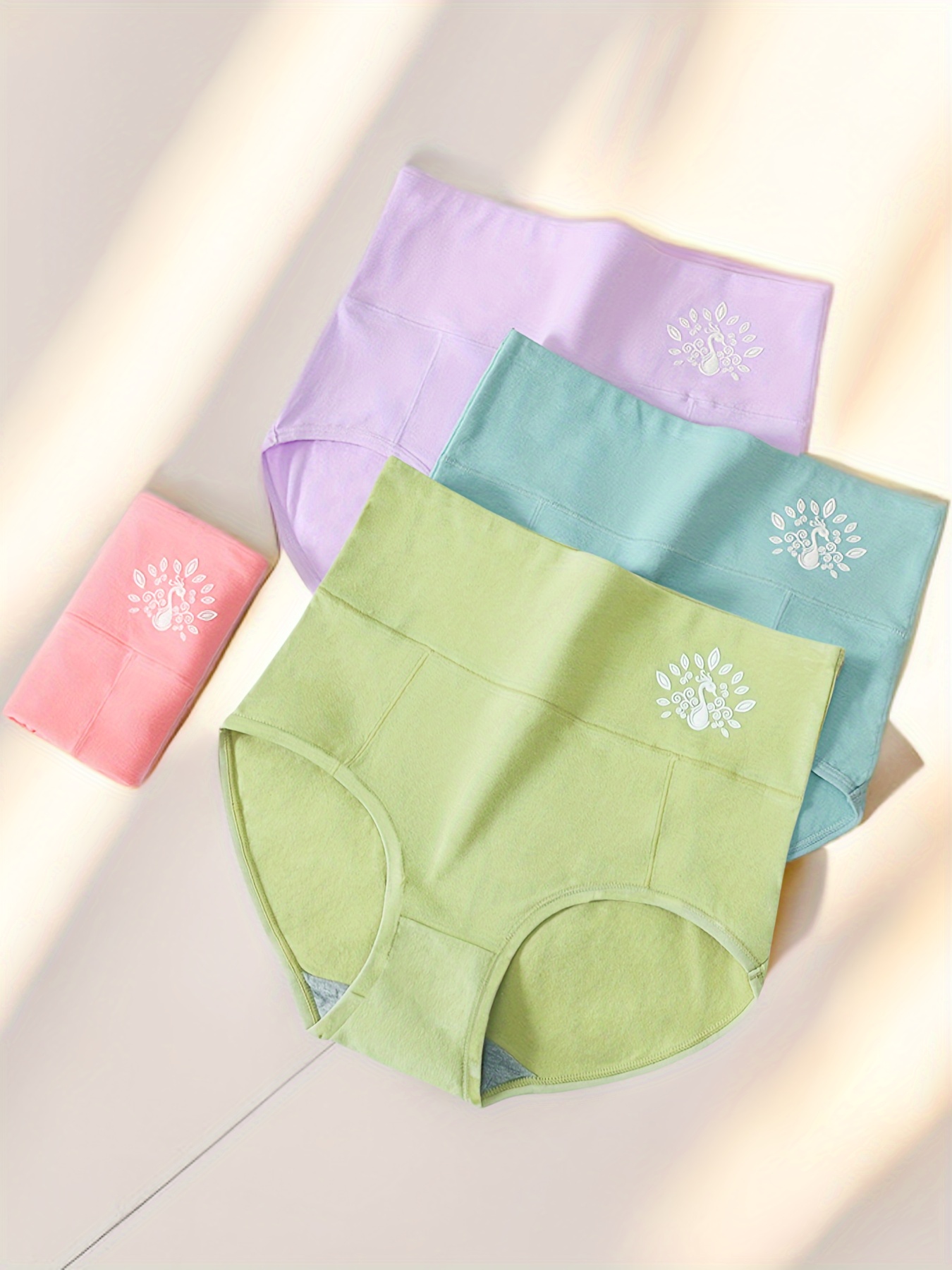4PCS Pure Cotton Panties Breathable Women Underwear Seamless Soft