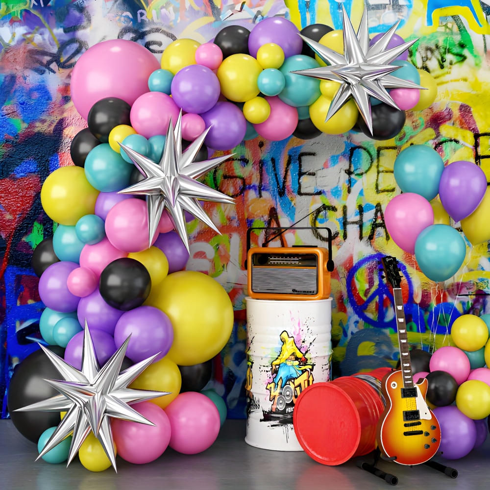Ballon aluminium - Ballon rollers - Décoration soirée années 90,  anniversaire enfant