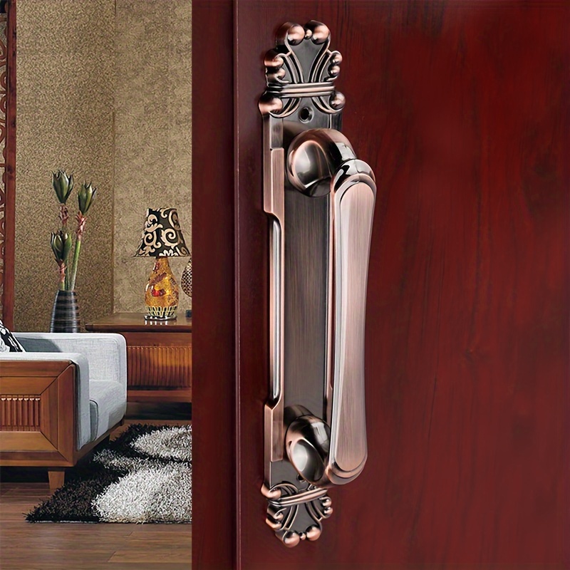 Cerradura de manija interior, manija de puerta del dormitorio, cerraduras  de hardware de manija de puerta de madera antigua europea