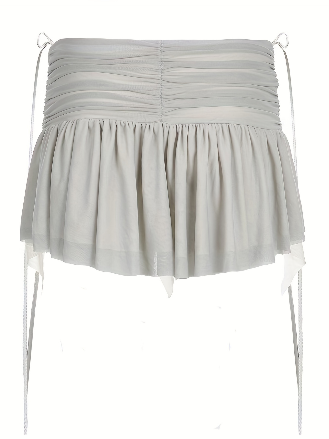 Amur White Kit Ruched Cotton Mini Skirt Size Small NWT