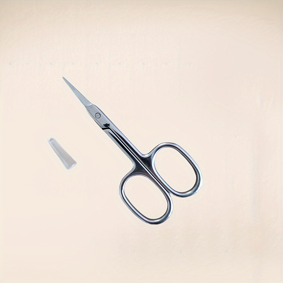 Stainless Steel Curved Tip Cuticle Scissors And Nail - Temu