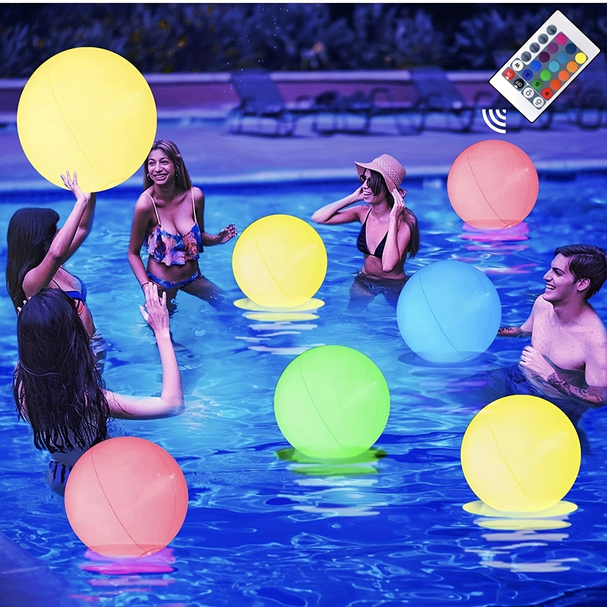Ballon gonflable de plage coloré à LED, jeu de piscine amusant, jouet de  sport de plage, ballons gonflables d'eau pour jeu de plongée - AliExpress