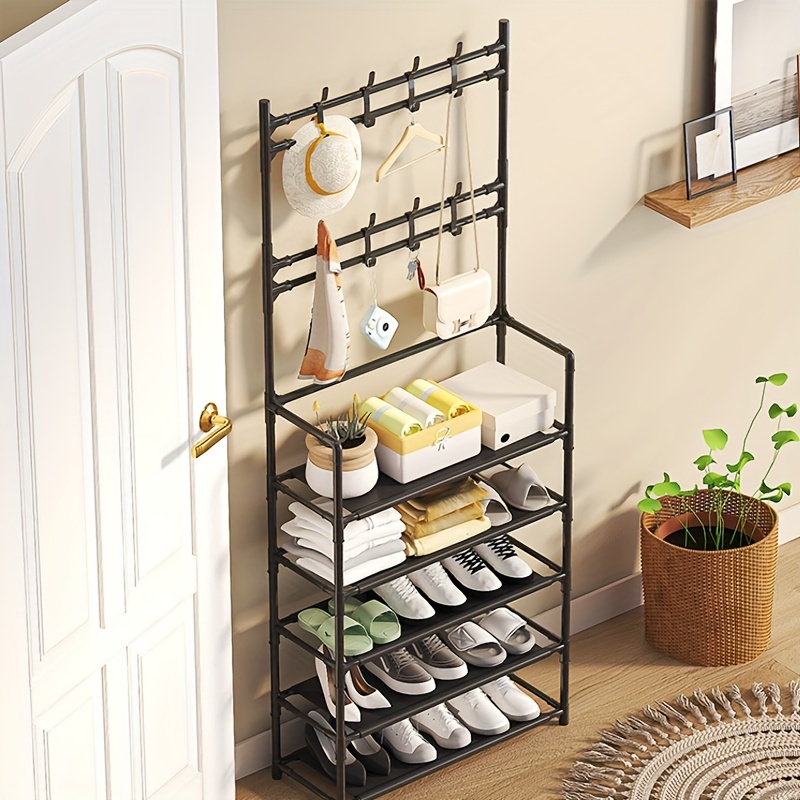 Hanging Clothes Metal Rack With Multi hole Heavy Duty - Temu