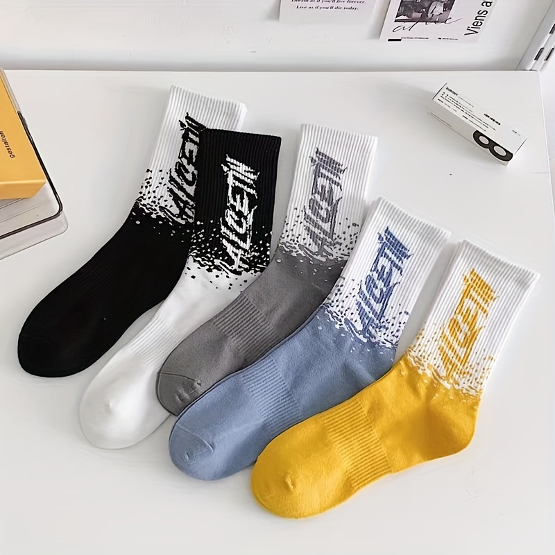 5pairs men's sport socks street fashion skateboard basketball sock