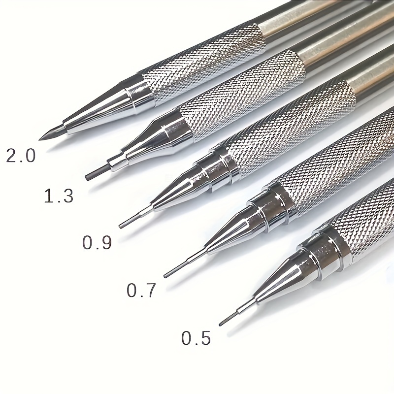 0.3 0.5 0.7 0.9 1.3 Mechanical Pencil Set Full Metal Art - Temu