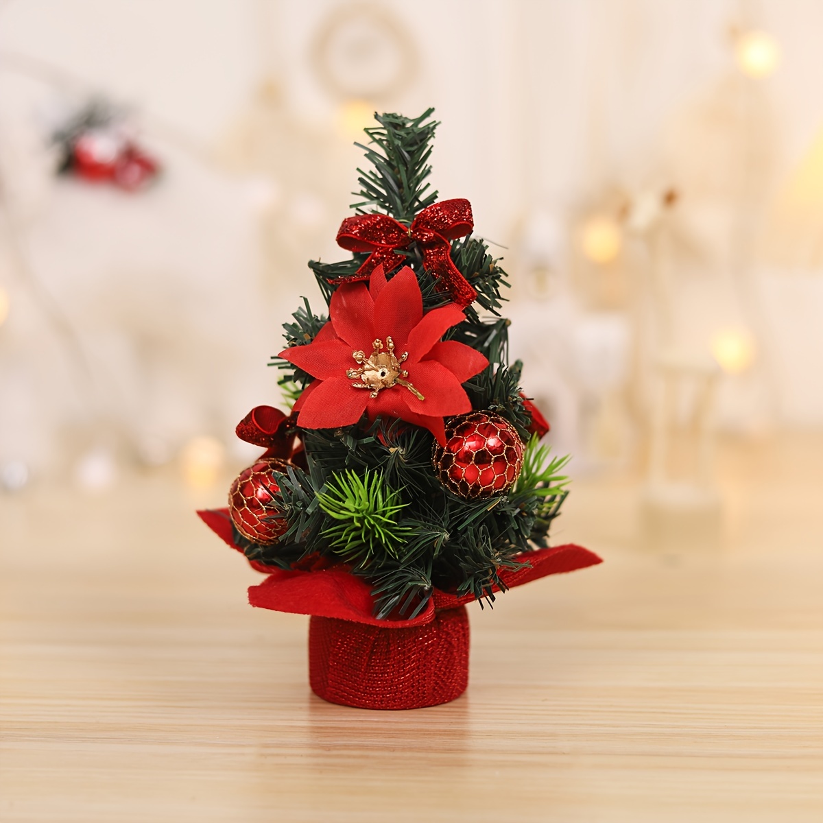 Image of Christmas Ornaments Mini Christmas Tree Decoration Tabletop Ornament Window Display Prop