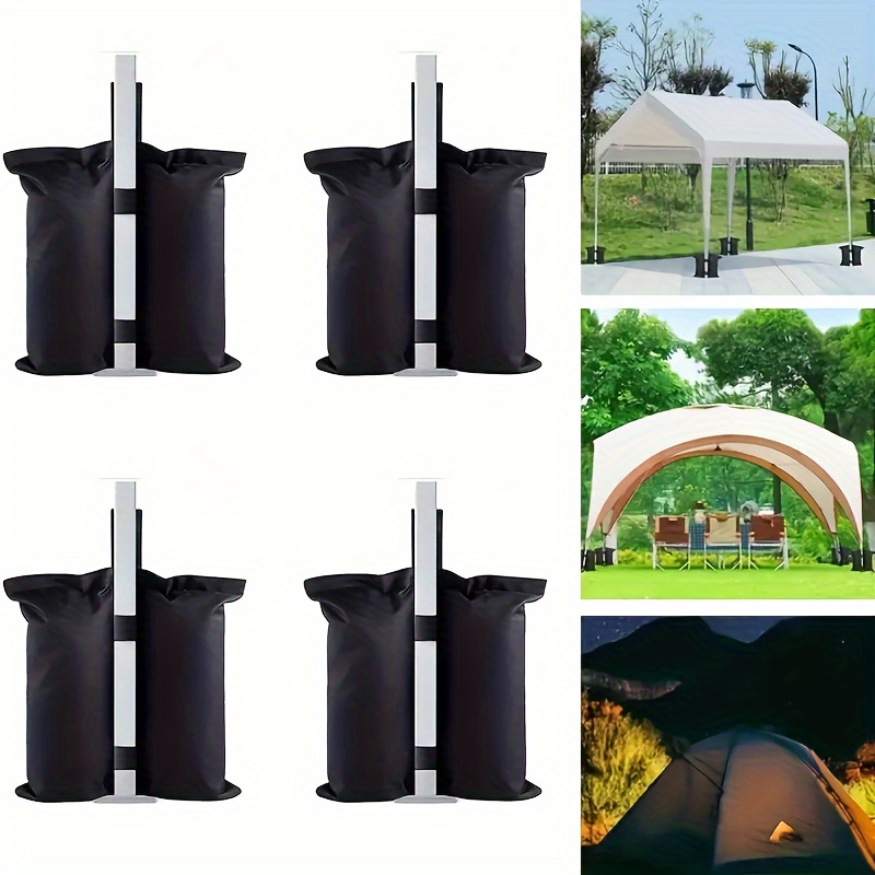 Outsunny 33lbs Canopy Weights Bags for Stability Sandbag Anchor for Gazebo Pop Up Tent Set of 4 Black