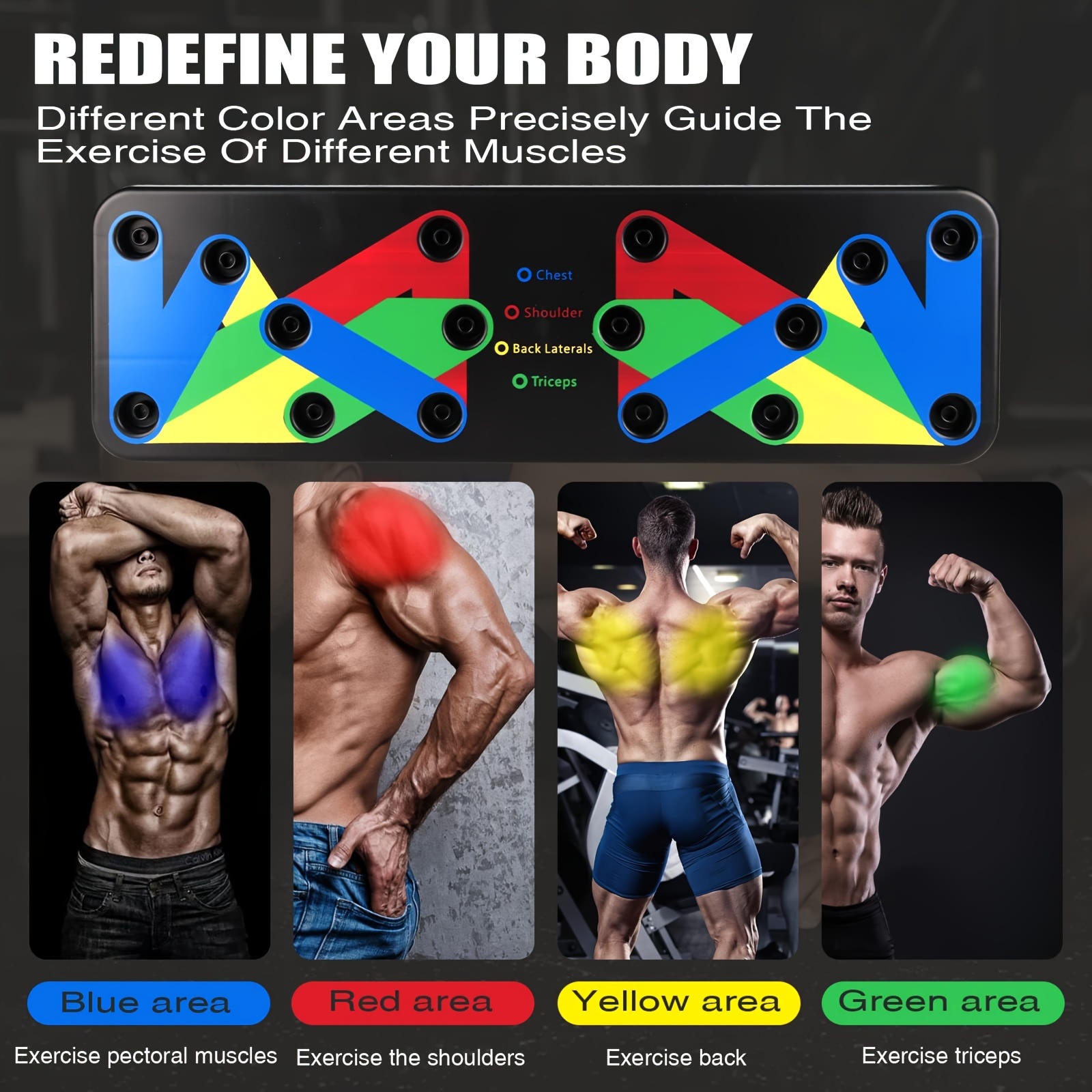 Portable Multifunctional Push-up Training Board For Men's Chest And  Abdominal Muscles - Effective Home Workout Equipment - Temu